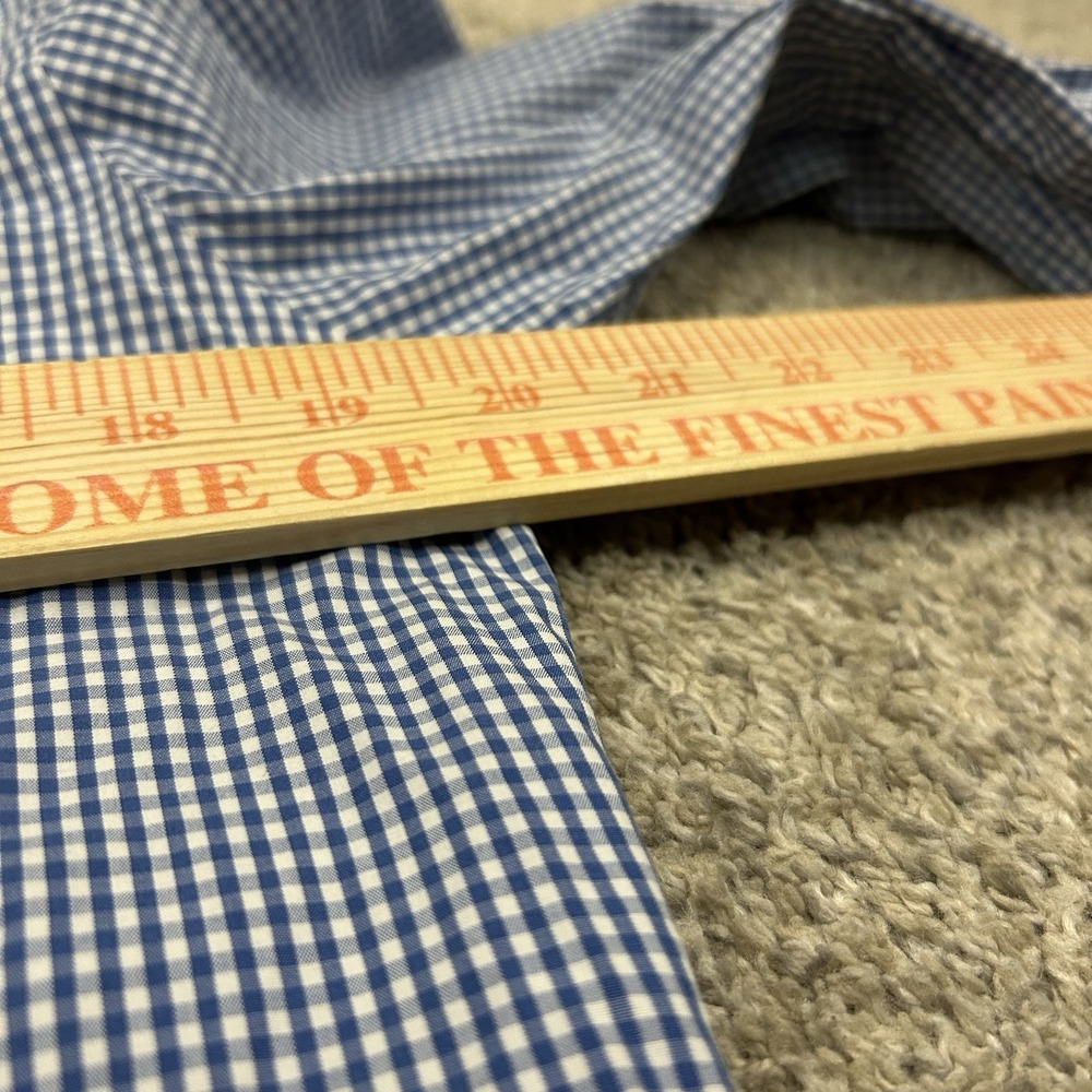 Charles Tyrwhitt Shirt Mens 15 33 Extra Slim Fit Blue White Plaid French Cuff - Picture 5 of 7